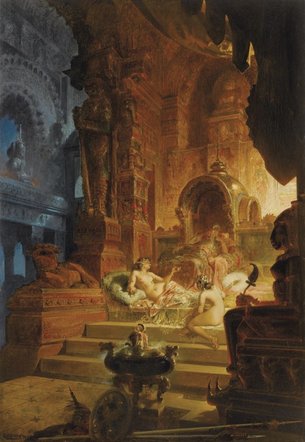 Scheherazade and the Sultan by Alfred Choubrac